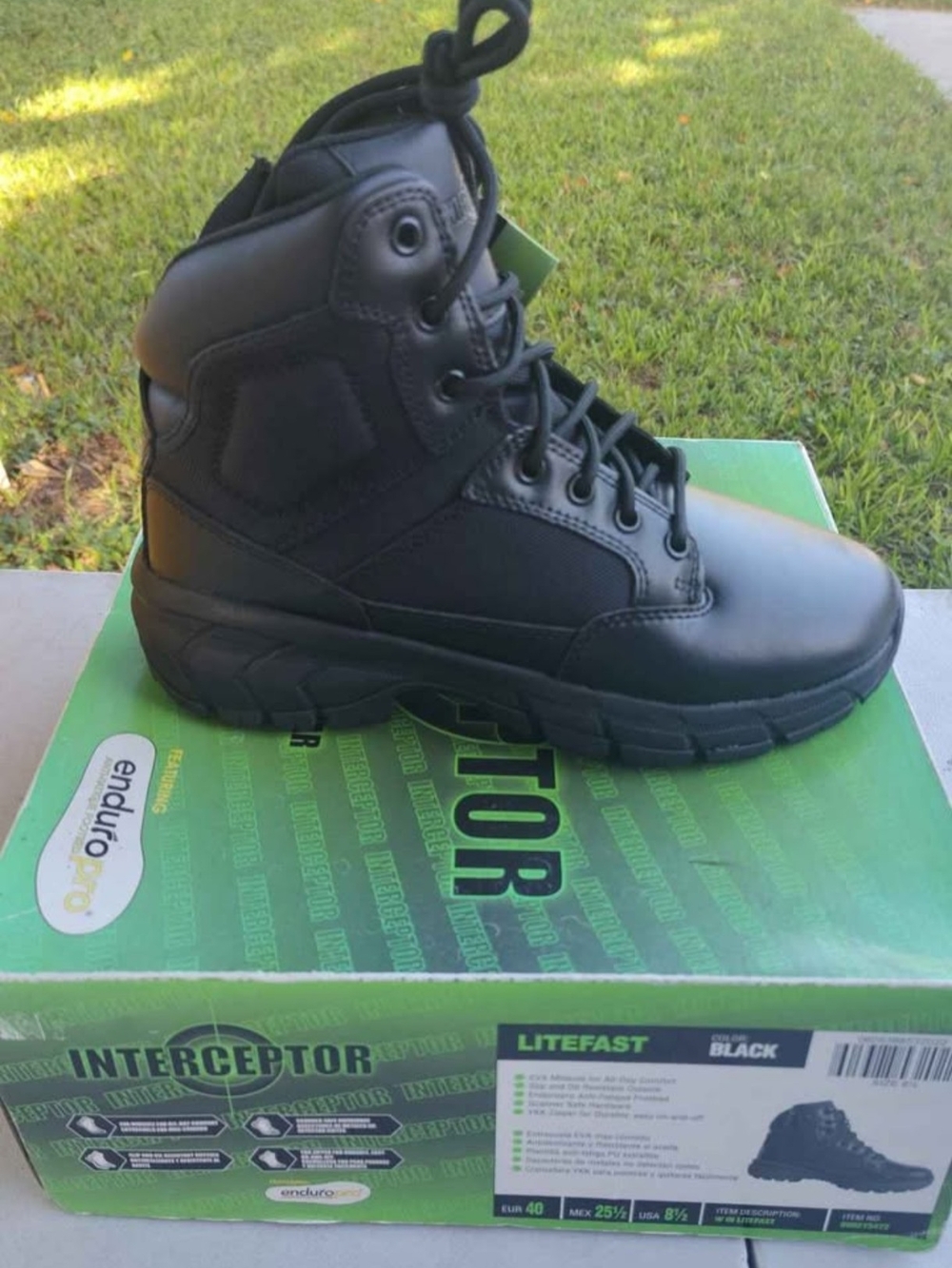 LiteFast Women's Tactical Boot - Black 8.5